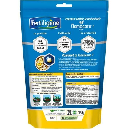 FERTILIGENE OSPPBN - Dés D'Engrais Longue Durée Osmocote Max Plantes Vertes Et Fleuries X25