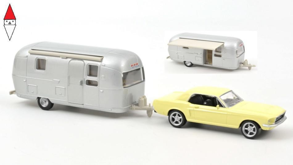 NOREV Ford Mustang Coupe 1968 con Caravana Airstream