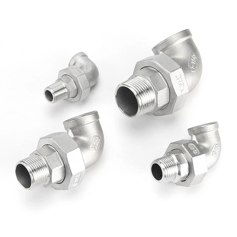 Stainless Steel Union Conical Female/Male Pipe Fitting 1/4" - 2" 90° Elbows - Image 4 of 4