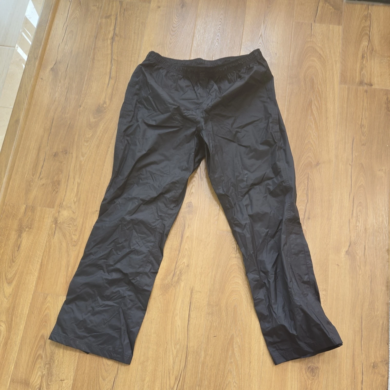 LL Bean Pants Men's Medium Reg Black Shell Waterproof Windbreaker Hiking Outdoor