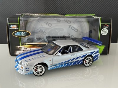 Nissan Skyline R34 GTR - 1:18 - 2 Fast 2 Furious - Ertl Joyride RC2 OVP Brian