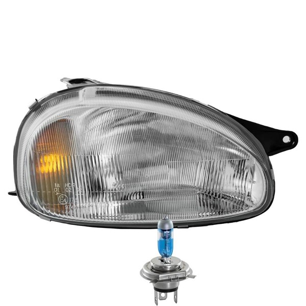 Scheinwerfer Rechts H4 FüR Opel Corsa B 73_ 78_ 79_ Combo 71_ Inkl. Osram Lampen-image