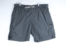 Vintage Columbia Shorts Mens XLarge Black Mesh Liner Belt Lightweight Hiking