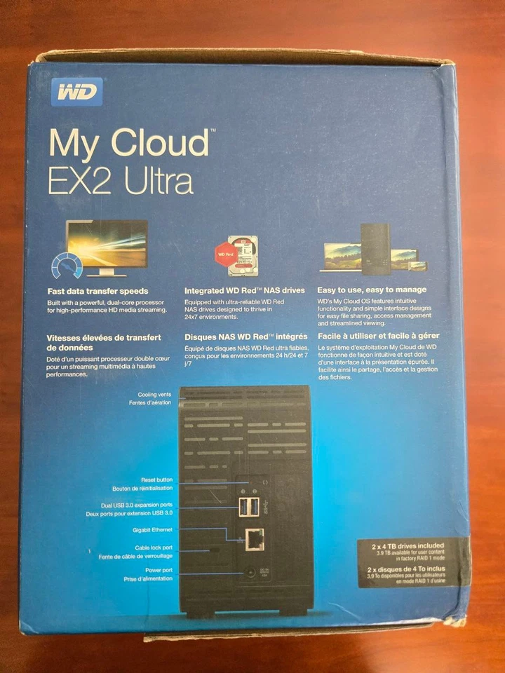 #0093 WD My Cloud EX2 Ultra NAS 8TB *EMPTY BOX* - Image 3 of 4