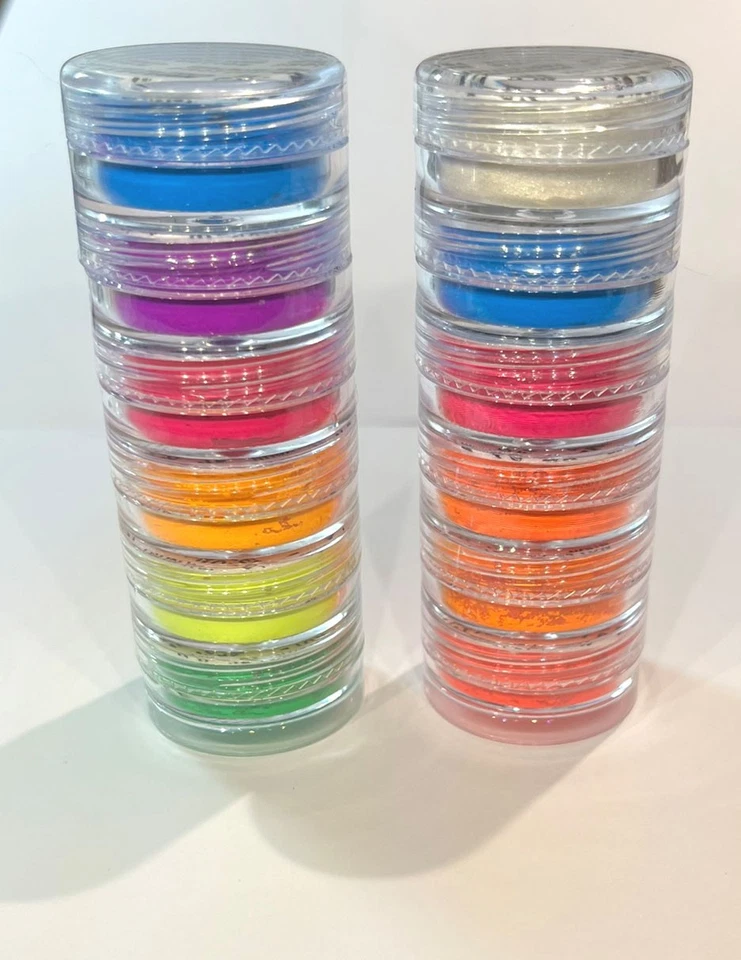 MARKENLOS Farbpigment, Epoxidharz, Seife, Kosmetik Effektpigment, Mica Pulver Neon 12 Farb
