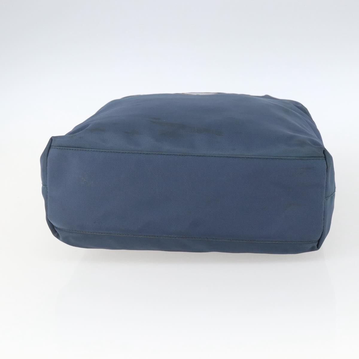 PRADA Tote Bag Nylon Blue Silver Auth BA10133 thumbnail 9