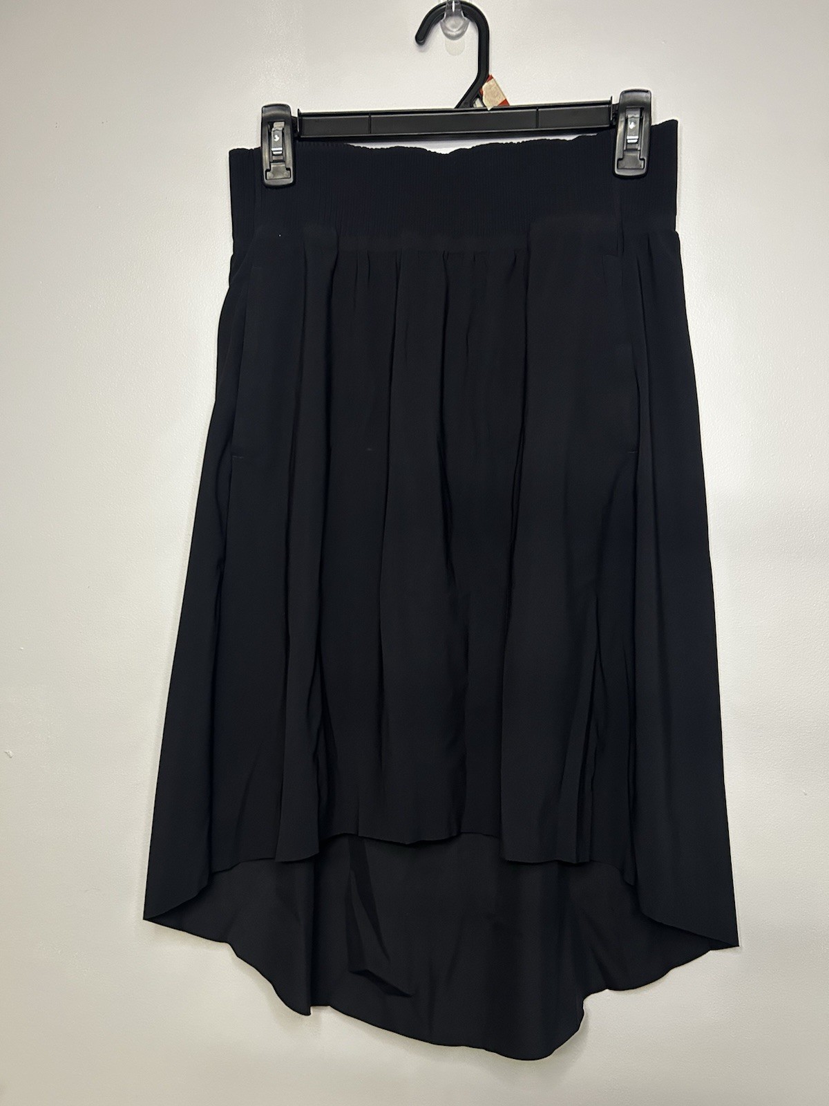 Athleta Womens Black Cosmic Elastic Waist Pull-On High Low A-Line Skirt Size XS