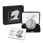 2024-W $1 1-oz Burnished American Silver Eagle w/ Box, OGP &COA
