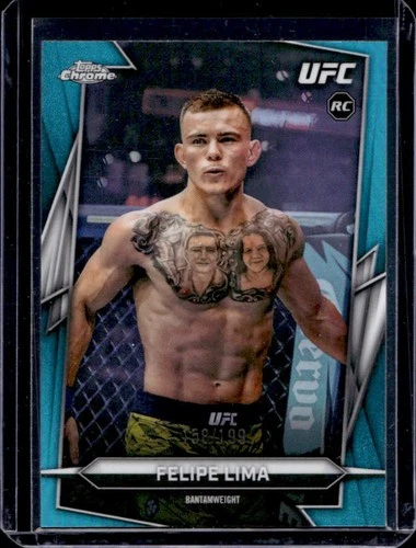 2026 Topps Chrome UFC Felipe Lima RC Aqua Refractor Rookie #/199