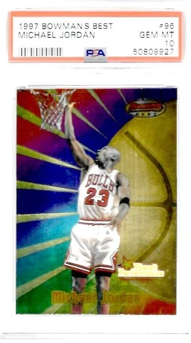 1997-98 Bowman's Best # 96 Michael Jordan ( PSA 10 ) Gem Mint Chicago Bulls HOF