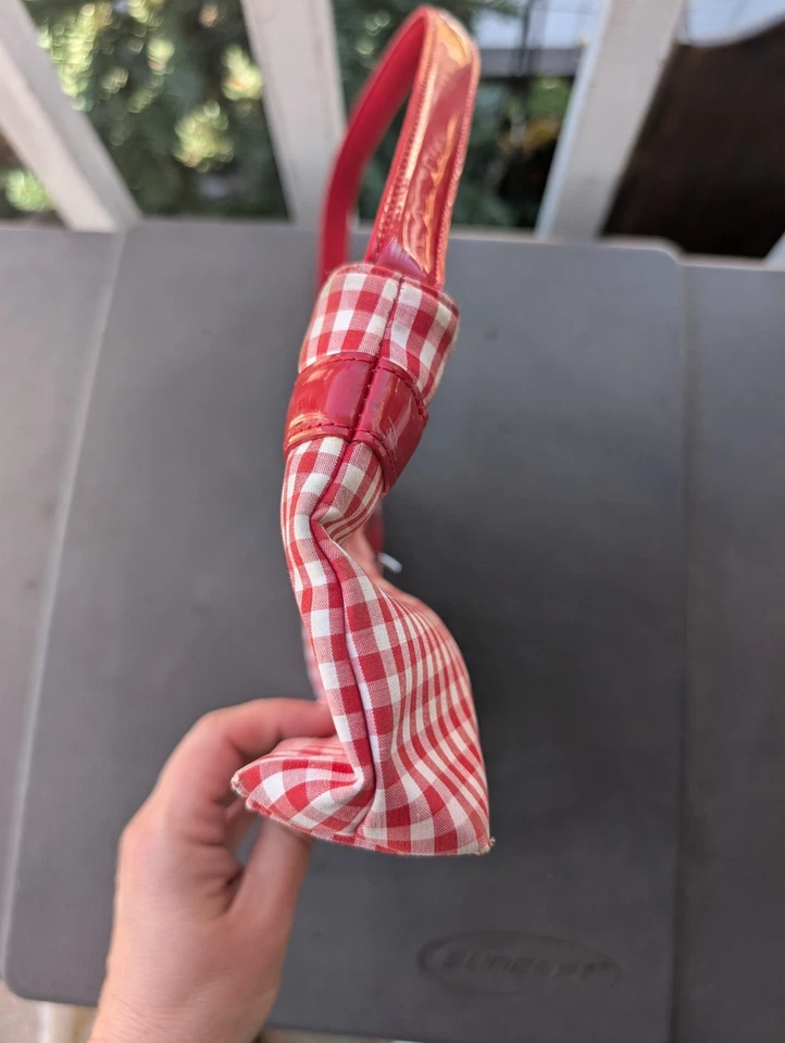 Vintage 90s Y2K Tommy Hilfiger Purse Shoulder Bag Gingham RED Check - Image 4 of 4