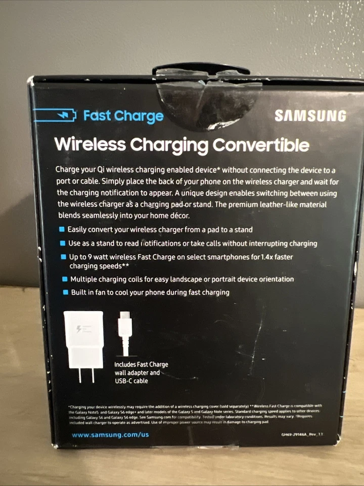 Samsung Fast Charge Wireless Charging Stand - Black - Image 2 of 4
