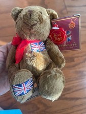 UK Britain Teddy Bear SOUVENIR Plush Stuffed Animal by KEEL TOYS UK Super Soft