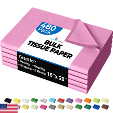 Party Solids Pink Tissue Paper For Gift Bags - 15 X 20 Bulk Tissue Paper Pink