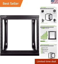 Durable 9U Wall Mount Server Rack - Space Efficient for Networking Gear