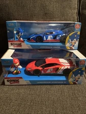 Classic Sonic Hedgehog Veneno v Knuckles Lamborghini Aventador SV Set Jada 1:24