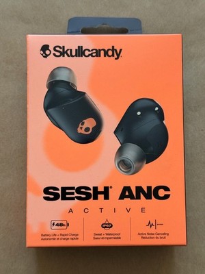 NEW SKULLCANDY SESH ANC ACTIVE  WIRELESS EARBUDS BLACK/ORANGE FAST FREE SHIPPING