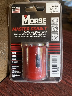 MORSE AVC24 1-1/2  Saw Dia., Hole Saw (T) Master Cobalt 1 4xg80