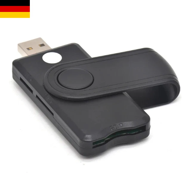 SIM Kartenleser Personalausweis Lesegerät Smart Card Reader USB Chipkartenleser - Bild 4 von 4