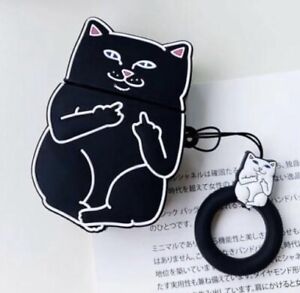 Ripndip Cat Middle Finger Airpod Case Cover Air Pod Headphone Iphone 6 7 8 X Xs Ebay