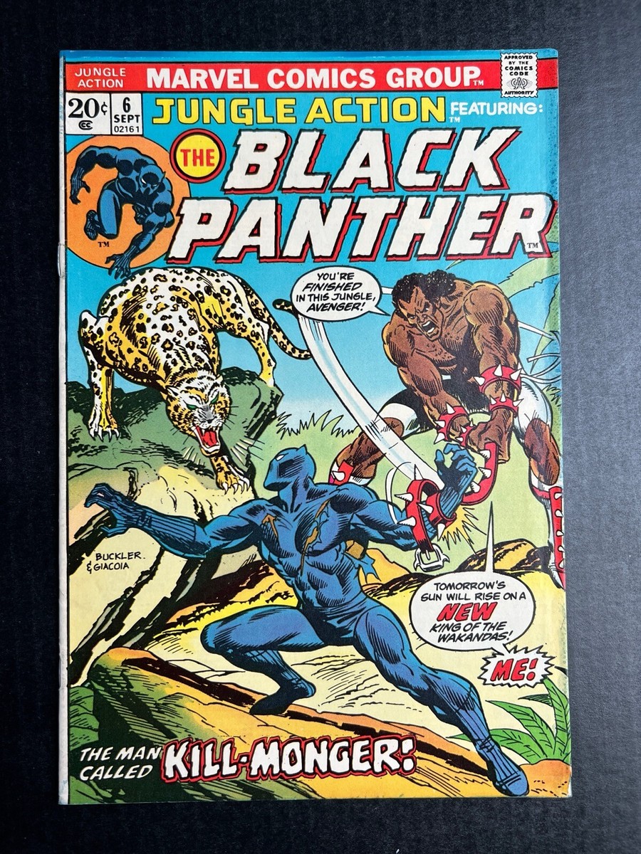 JUNGLE ACTION #6 September 1973 Black Panther First Appearnce Kill