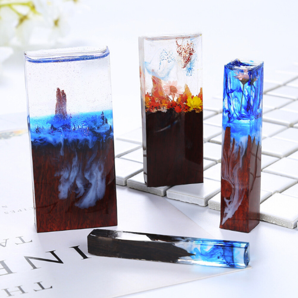 1 Set DIY Wood Resin Casting Moulds Wooden Resin Kit for Necklace