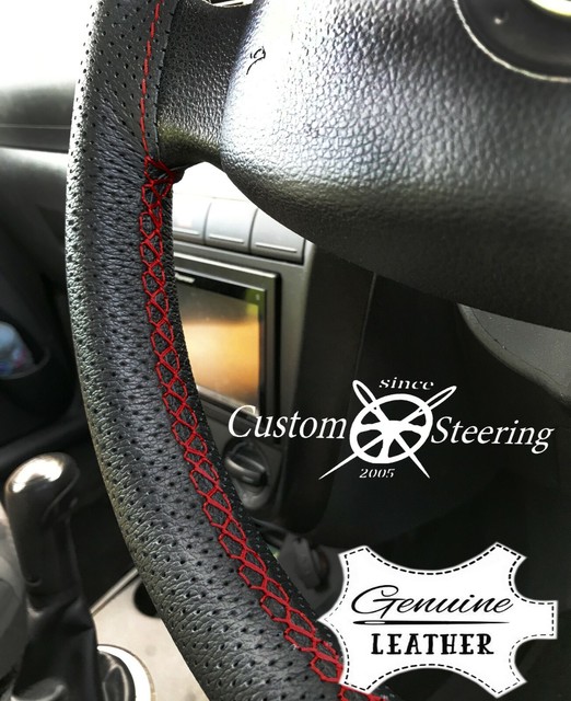 DARK RED STITCH STEERING WHEEL LEATHER COVER FITS TOYOTA TERCEL 19931998 eBay