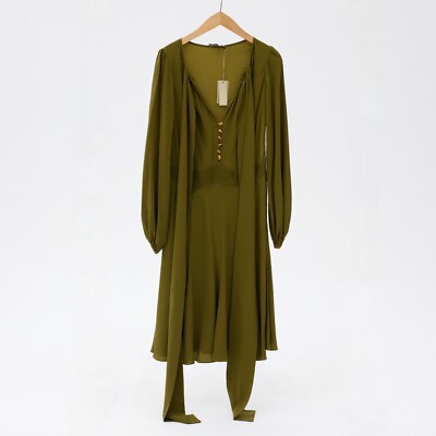 Roberto Cavalli Long Sleeve Chiffon Green Silk Dress Size S | eBay Roberto Cavalli Long Sleeve Chiffon Green Silk Dress Size S | eBay