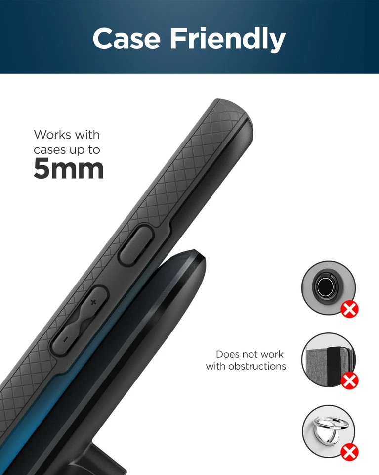 iPhone Wireless Charger 15W Fast Charging Qi Stand for iPhone X/XR/11/12/Pro Max - Image 4 of 4