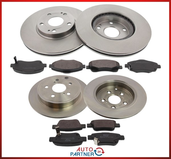 Bremsscheiben + BremsbelÄGe Vorne+Hinten FÜR Toyota Corolla Verso 2004-2009-image