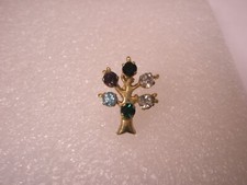 3/4 Family Tree Birthstone Rhinestone Vintage...