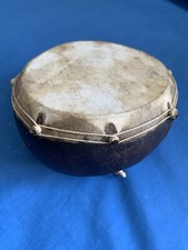 5" X 15" BRAZILIAN AMAZON HANDMADE SHAKER COCONUT BODY AND NATURAL LEATHER