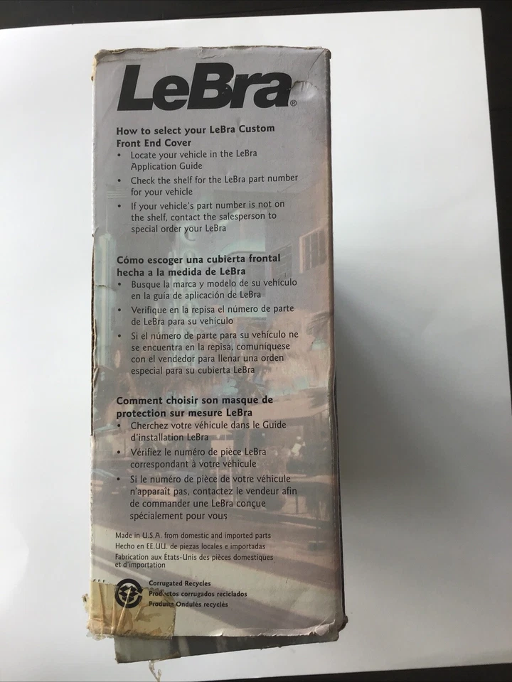 New Old Stock LeBra Custom Front End Cover for 1991-1994 Chevrolet Cavalier Z24 Foto 3 de 4