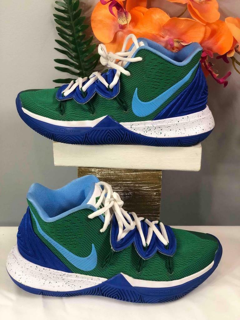 NIKE Kyrie 5 ID Blue & Green Men's Basketball Shoes #AV7917 NIKE Kyrie 5 ID Blue & Green Men's Basketball Shoes #AV7917