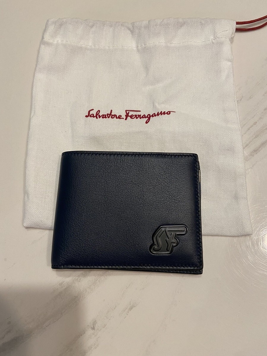 New Auth Salvatore Ferragamo Men Billfold Wallet Card Holder