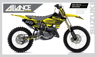 SUZUKI POLISPORT RESTYLE 01-08 RM 125 250 MOTOCROSS BIKE GRAPHICS BFLAG SERIES