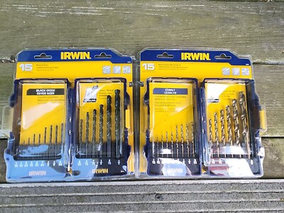 Irwin 15 Piece High Performance & Regular Metal Drill Bit Set, 1/16'' TO 3/8'', 