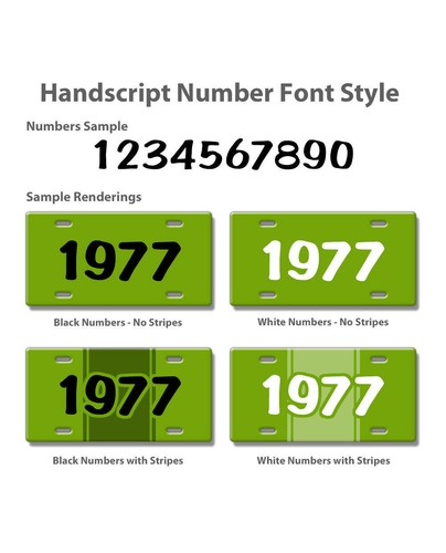 1957 Customizable License Plate - 15 colors - 4 font styles - Picture 6 of 67