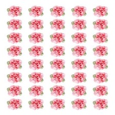 1 Inch Ribbon Flowers Bows for Crafts 40 Pack Mini Satin Roses Flowers Small ...