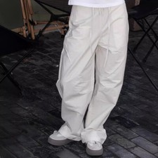 Thin Pants Cotton Loose Wide Leg Drawstring Pants Women's Trousers Korean Style