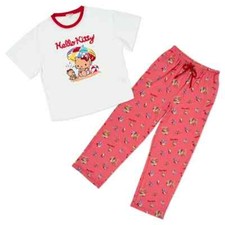 Sanrio Characters Hello Kitty Short Sleeve Set-up Pajamas Red L-size 2025 Summer