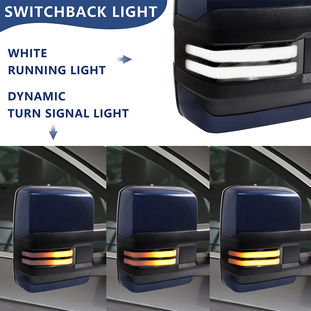 Towing Mirrors Power Heated Signal Sensor Pair Side For 2015-20 Ford F-150 8PIN