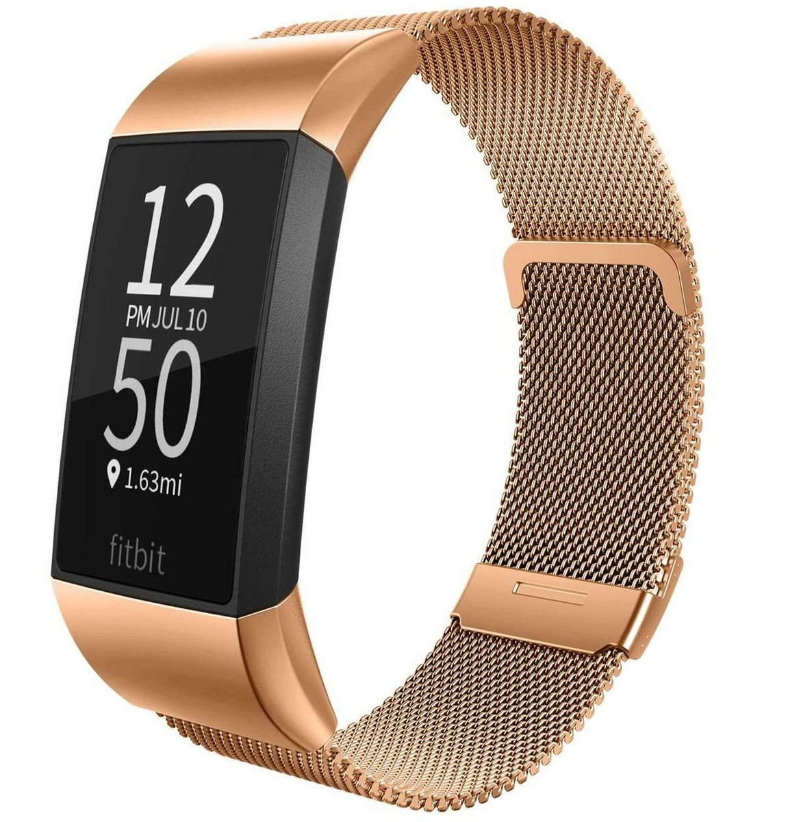 Fitbit charge3 ローズゴールド Fitbit Charge 3 Fitness Tracker - Metallic Rose Gold Band