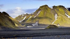 Landscape nature mountains iceland snow clouds rocks Custom Gaming Mat Desk