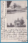 NEW GLOUCESTER MAINE 1905 UND/B B&W POSTCARD - High School & Library