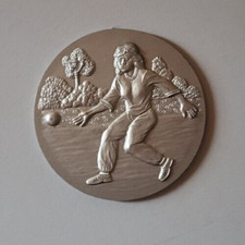 Emblem für Pokal Bosseln Damen , Silber, 5 cm