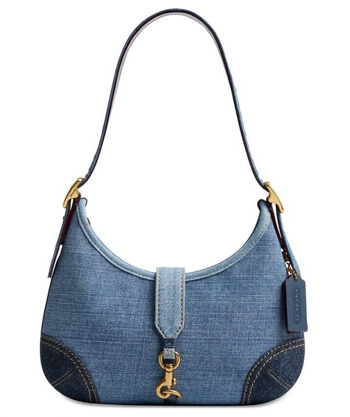 ❤️ Coach Hamptons CW647 Brass/Blue Hobo Bag | eBay ❤️ Coach Hamptons CW647 Brass/Blue Hobo Bag | eBay