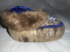 Inuit Eskimo Style Tribal Moccasin Pin Cushion REAL Fur Trim 3”x5”