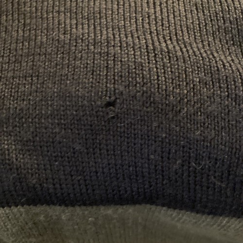Vintage Obermeyer Sweater Men's Medium Wool Blend Black Gray Blue - Picture 8 of 11