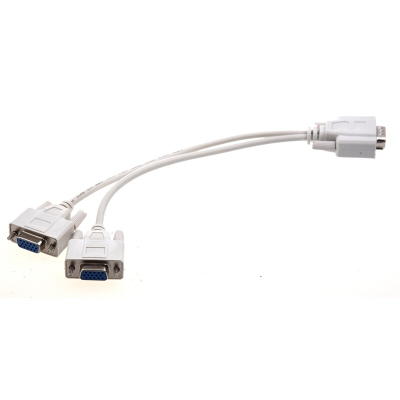 Neu 1 PC auf 2 MonitorenVerteiler Splitter Kabel fuer VGA Video